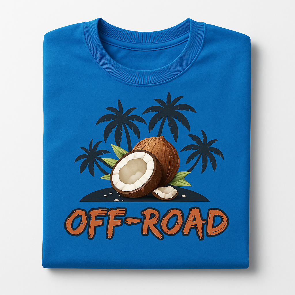 Off-Road Coconut Graphic T-Shirt – 100% Cotton Unisex Tee | Adventure & Tropical Vibes