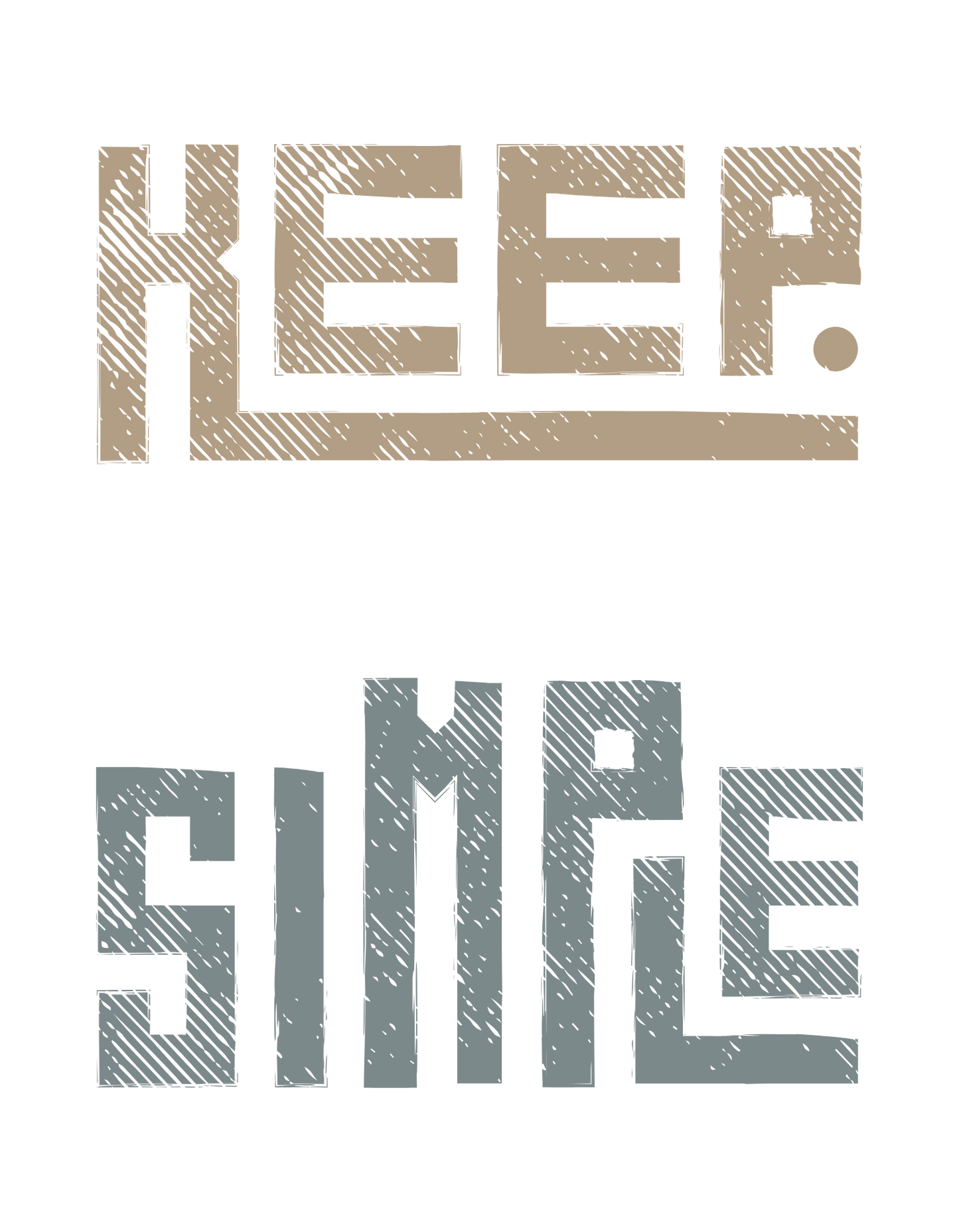 Keep Simple Oversized T-Shirt – Minimalist Graphic Tee in 100% Cotton