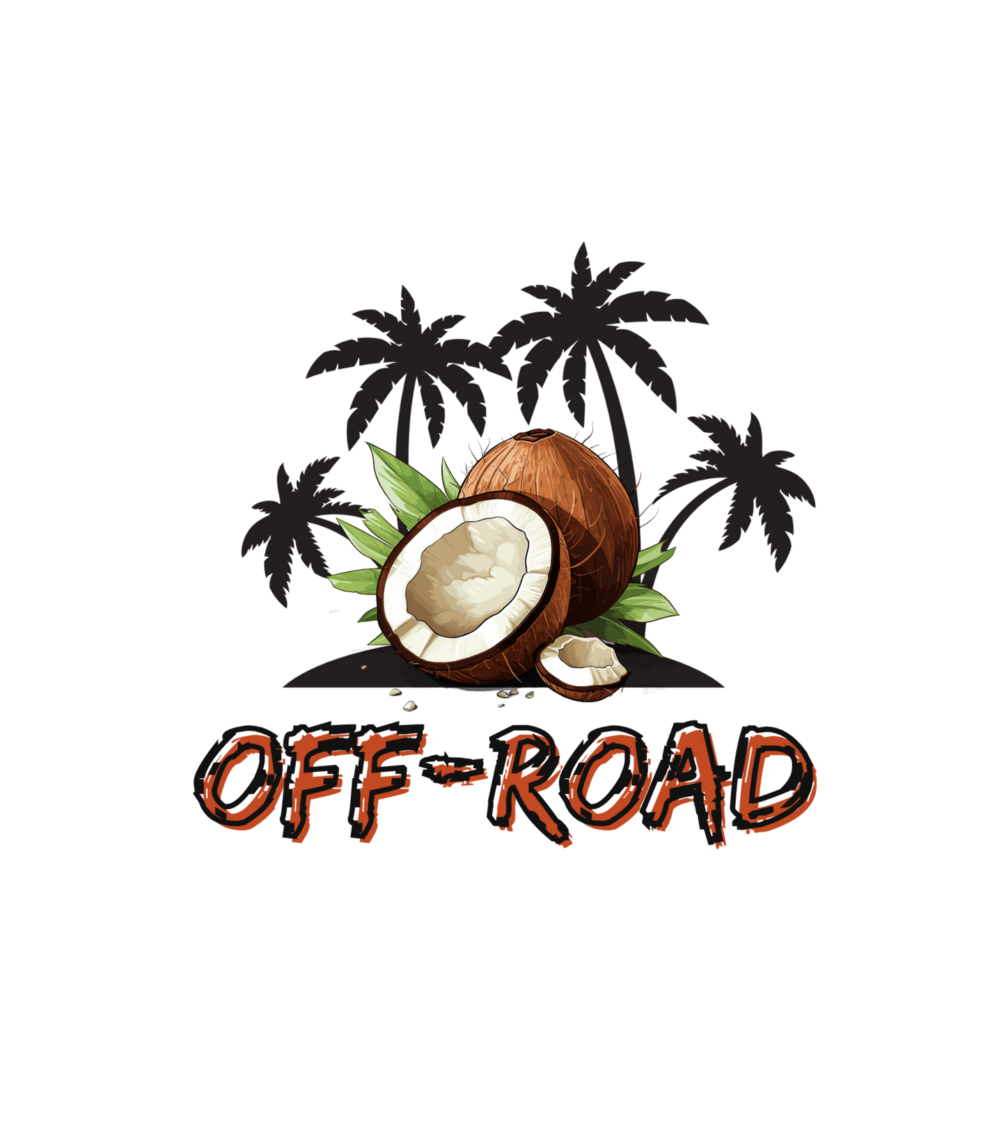 Off-Road Coconut Graphic T-Shirt – 100% Cotton Unisex Tee | Adventure & Tropical Vibes
